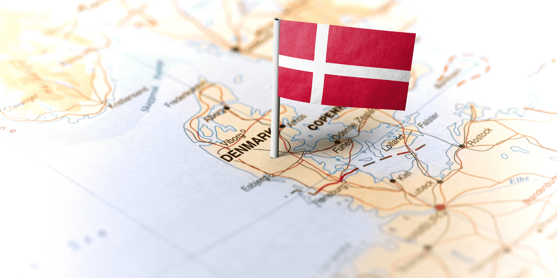 Danmark kort flag