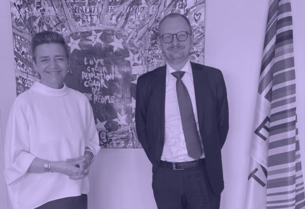 Margrethe Vestager og Tejs Laustsen Jensen