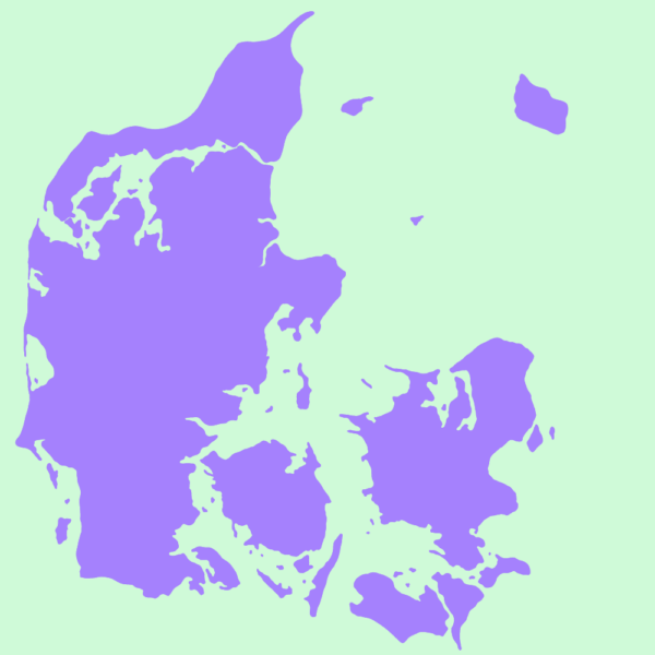 DK kort lilla og mintgrøn